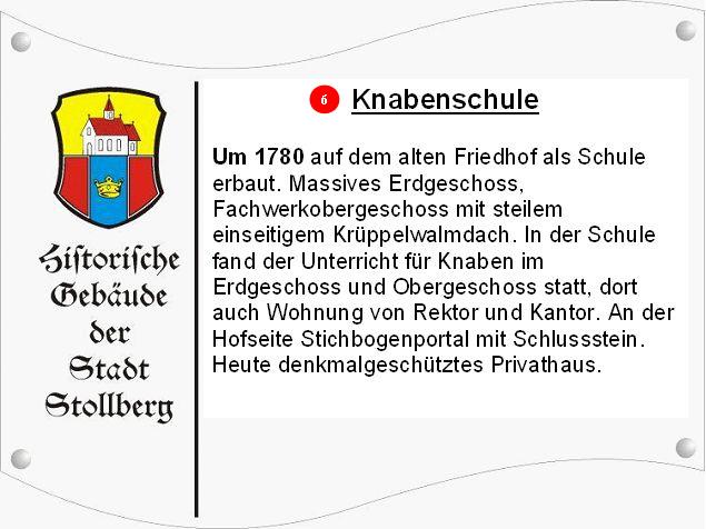 Knabenschule Schild