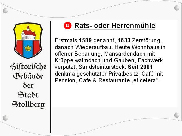 Rats- oder Herrenmühle Schild