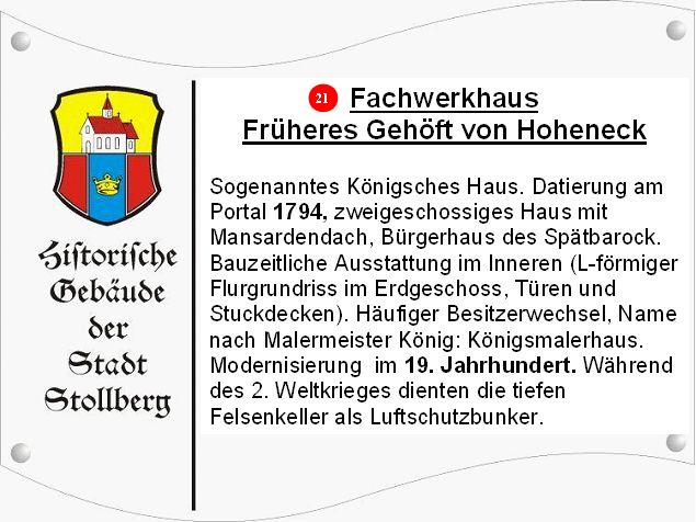 Fachwerkhaus Schild