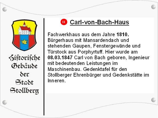 Carl-von-Bach-Haus Schild